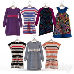 Children 39 s clothing on the shoulders for girls Clothes 3D Models 