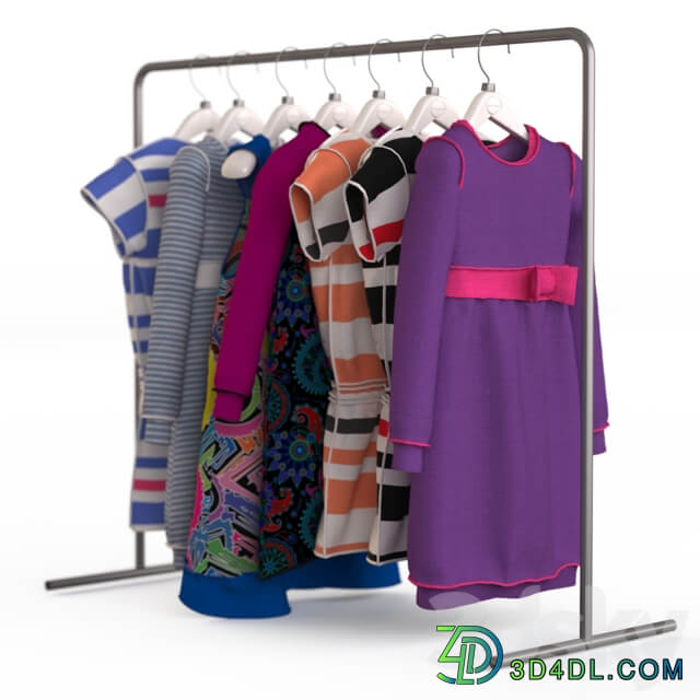 Children 39 s clothing on the shoulders for girls Clothes 3D Models