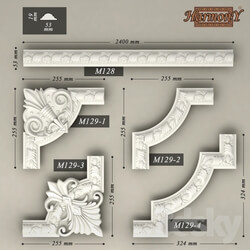 Molding ornamental corner pieces quot Harmony quot M128  