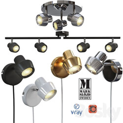 Ceiling and wall light from MARKSLOJD Sweden model URN. Pendant light 3D Models 