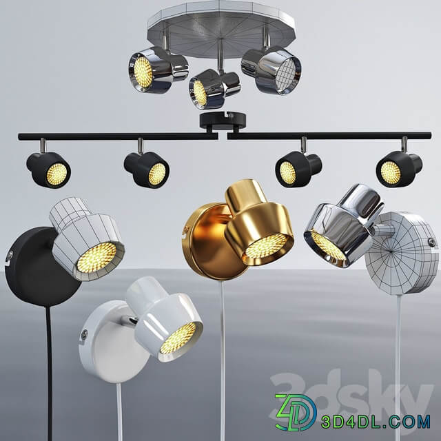 Ceiling and wall light from MARKSLOJD Sweden model URN. Pendant light 3D Models