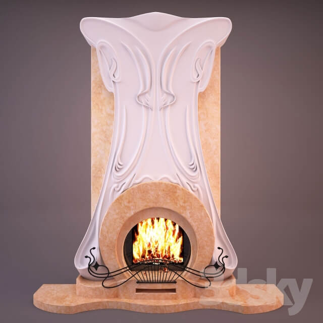 Art Nouveau Fireplace