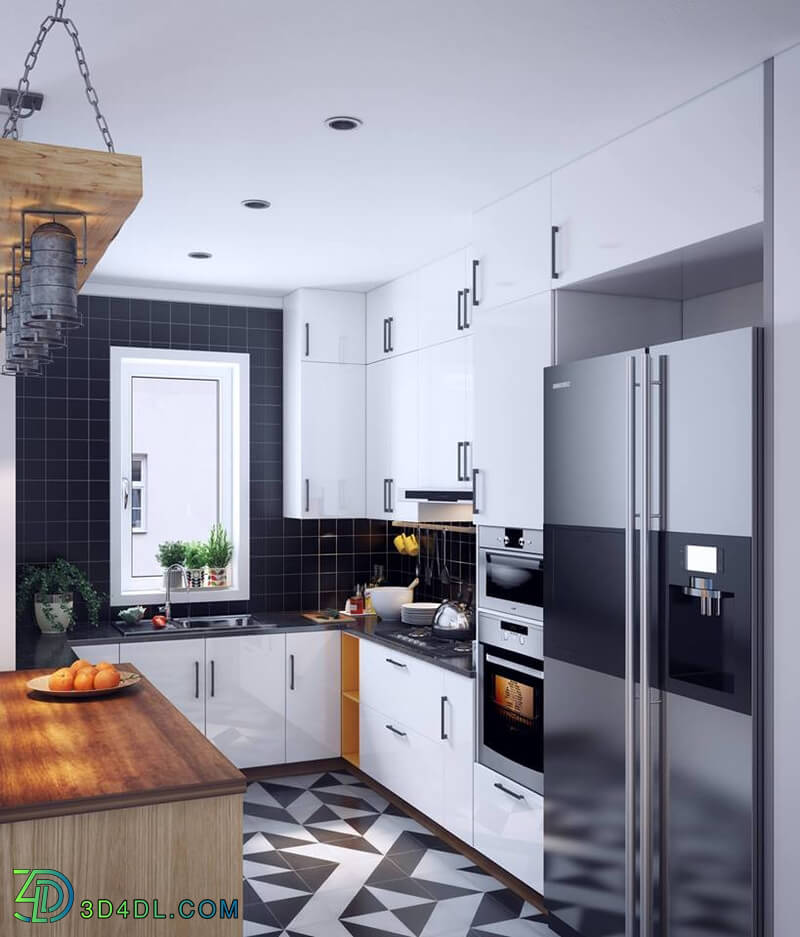 3D Interior Kitchen- Livingroom 32 Scenes 3dsmax 