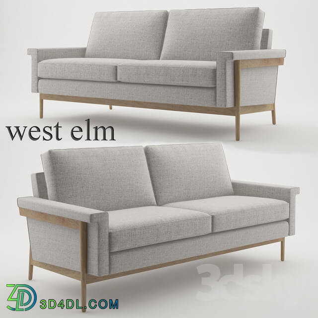 Leon Wood Frame Loveseat 68 West Elm