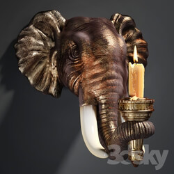 Other decorative objects Design Toscano Elephant Sculptural Wall Sconce 