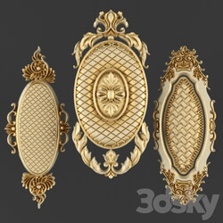 Stucco ceiling. 3D Models 
