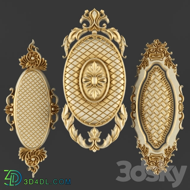 Stucco ceiling. 3D Models