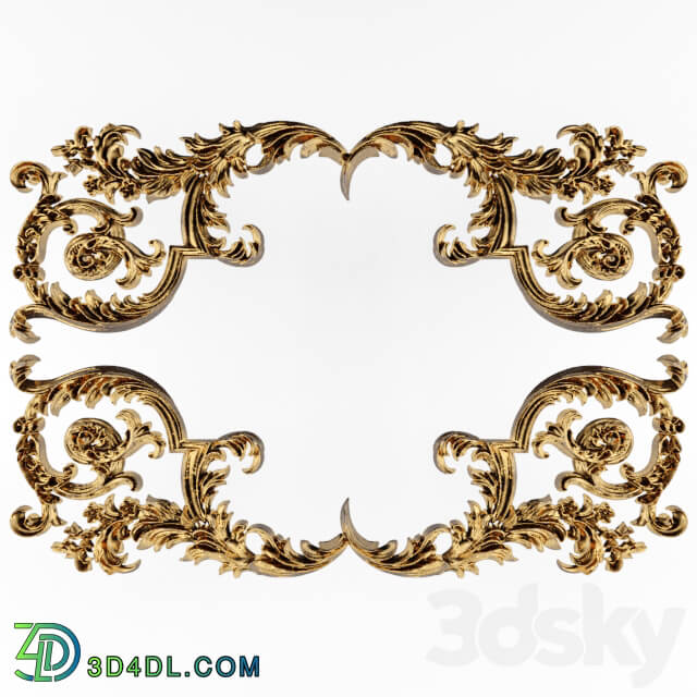 Stucco ceiling. 3D Models
