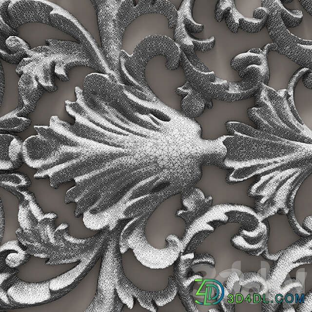 Stucco ceiling. 3D Models