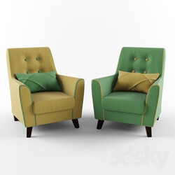 Chair with cushion mustard green  