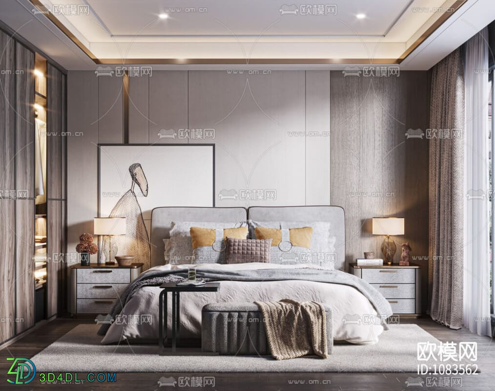 3D Interior Scenes File 3dsmax Model Bedroom 291 By Chi Nghia