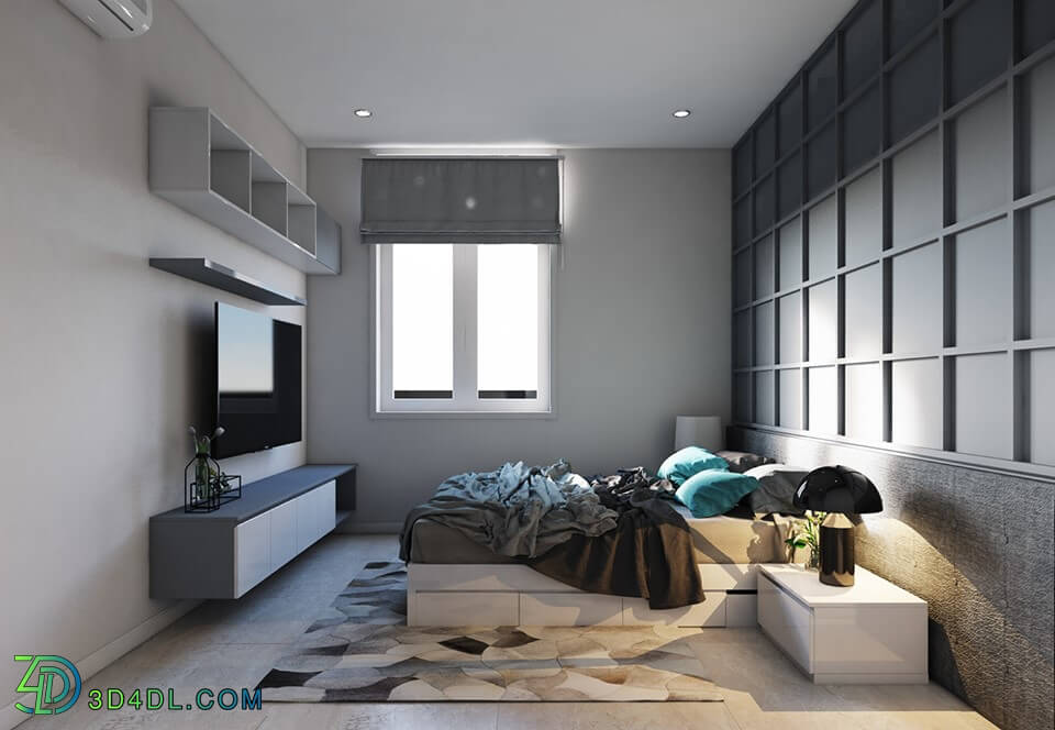 3D Interior Scenes File 3dsmax Model Bedroom 140 By LeoNguyen