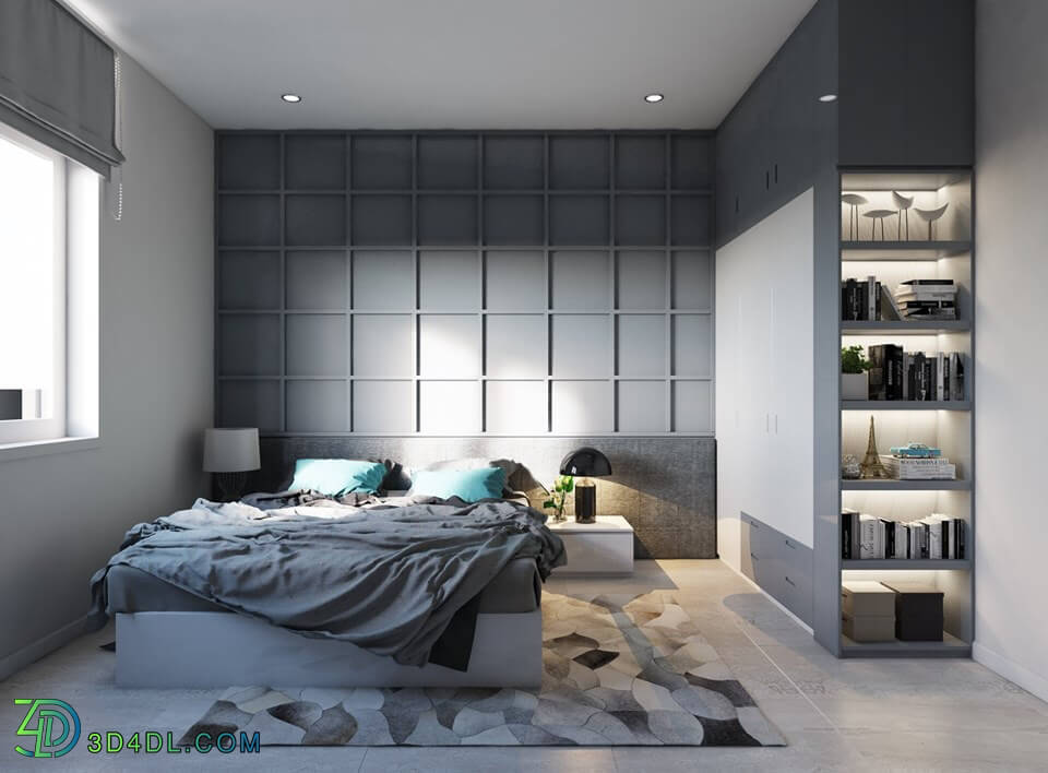 3D Interior Scenes File 3dsmax Model Bedroom 140 By LeoNguyen