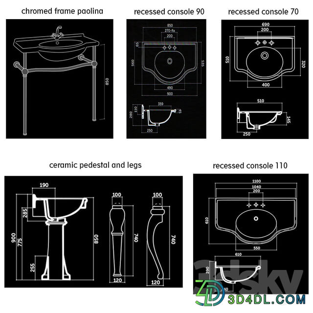 Washbasins Paolina
