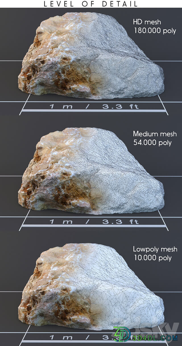 Stone 01 3D Models