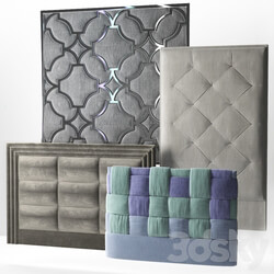 Headboard 9 fabric panel Other 3D Models 