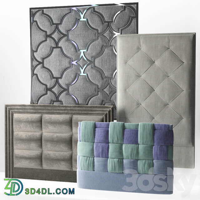 Headboard 9 fabric panel Other 3D Models