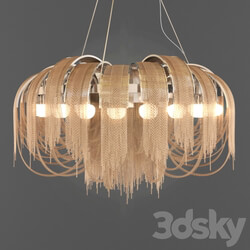 Suspended chandelier Midlight Luxury 5 Pendant light 3D Models 