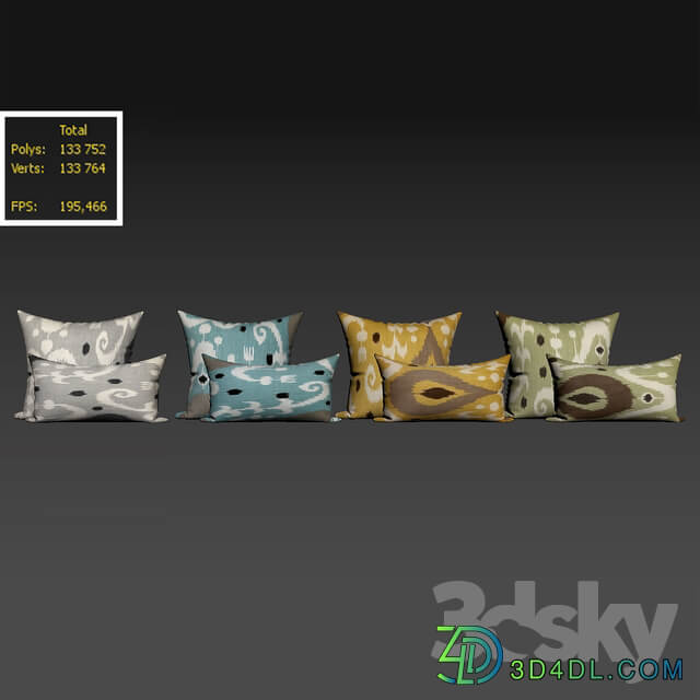 Decorative pillows Dot and bo Indah Ikat. set 044