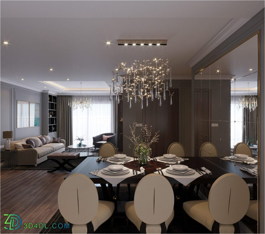 3D Interior Scene File 3dsmax Model Livingroom 479 