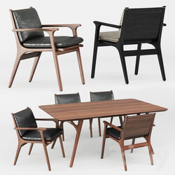 Table Chair REN DINING ARMCHAIR and TABLE 