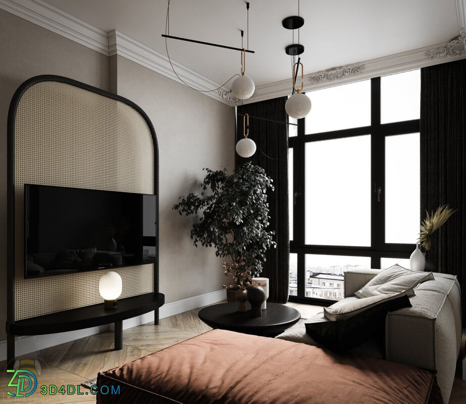 3D Interior Scene File 3dsmax Model Livingroom 418 By DatNguyen