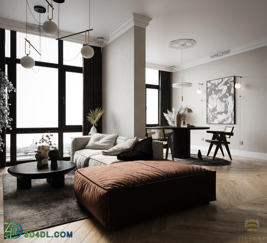 3D Interior Scene File 3dsmax Model Livingroom 418 By DatNguyen