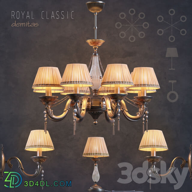 Maytoni COLLECTION ROYAL CLASSIC SERIES DEMITAS Pendant light 3D Models