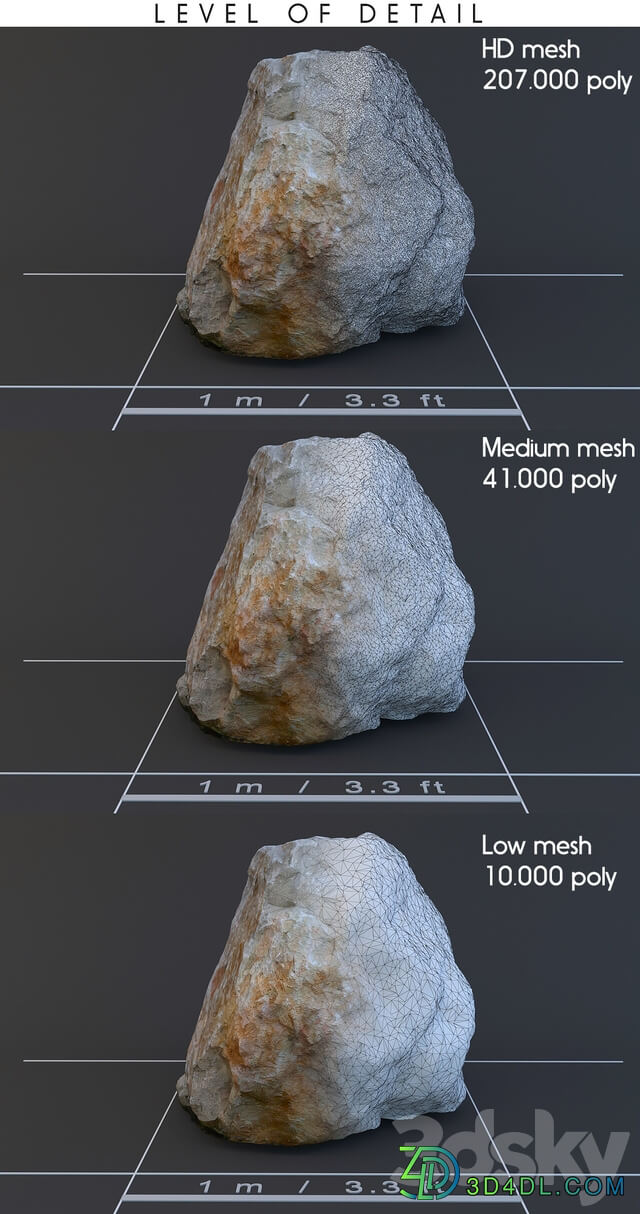 Stone 03 3D Models