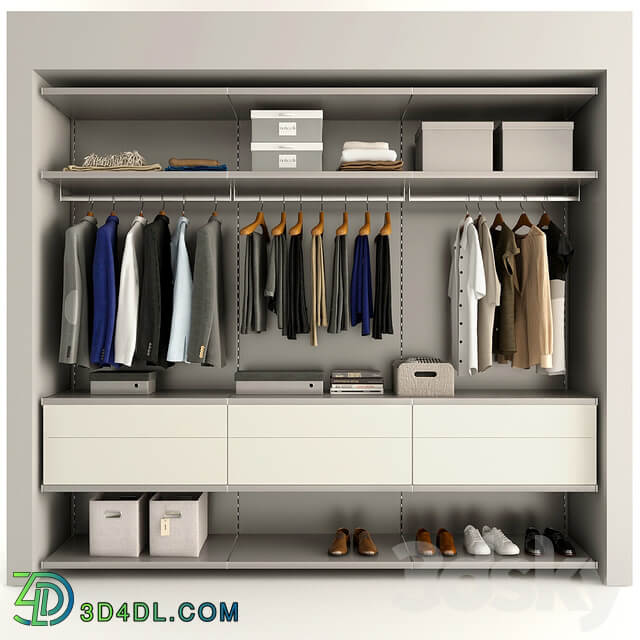 Wardrobe M 10 Clothes 3D Models