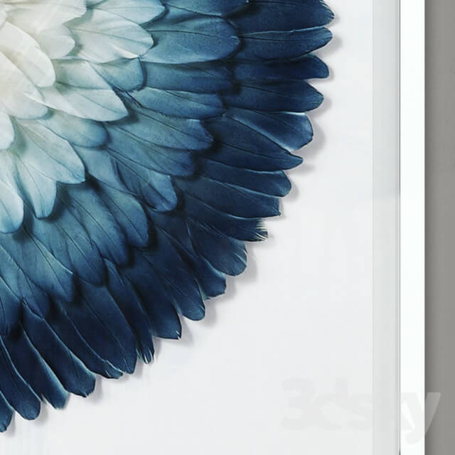 RH Ombre Feather Mandala Art