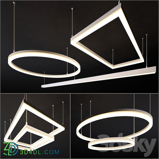 Fixtures. Collection number 6 Pendant light 3D Models