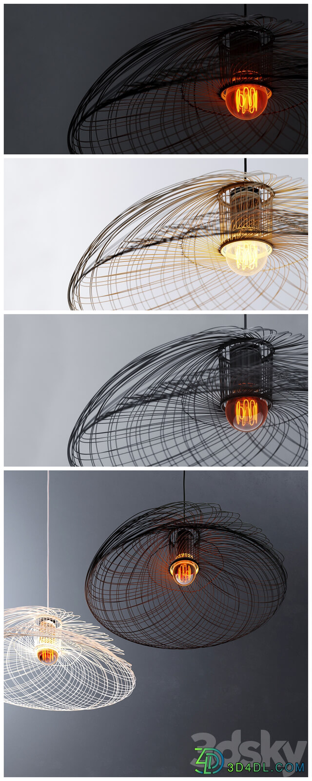 Pendant lamp PENDANT LIGHT FORESTIER 1 corona vray Pendant light 3D Models