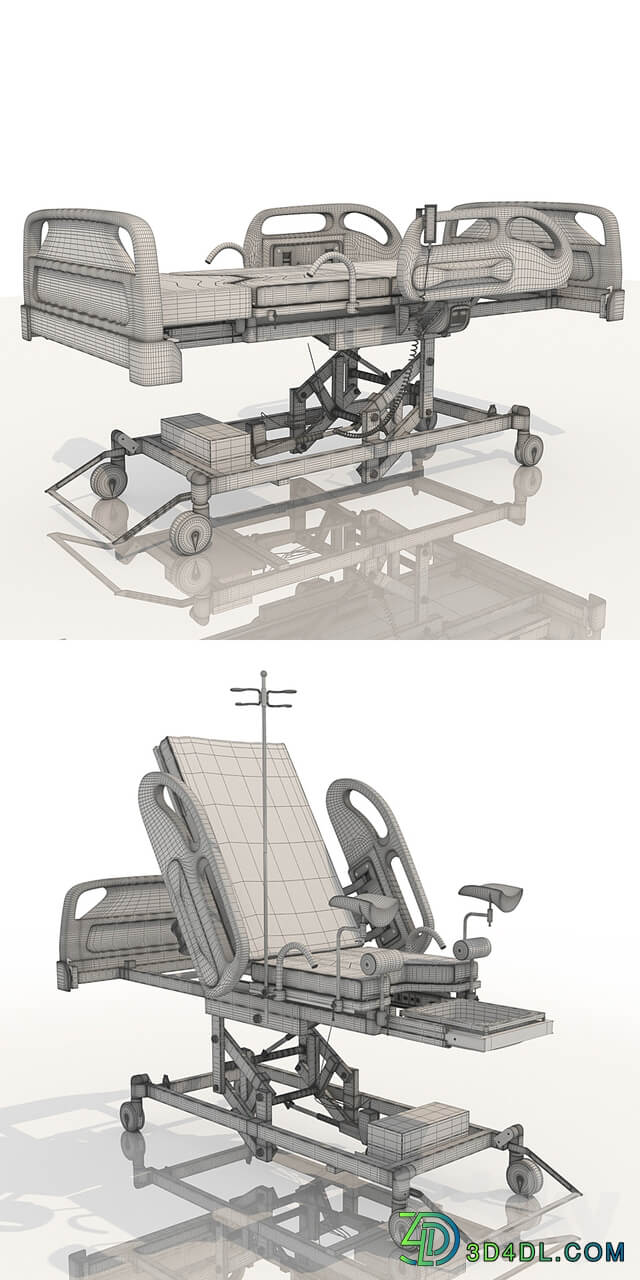 Medical armchair bed for delivery