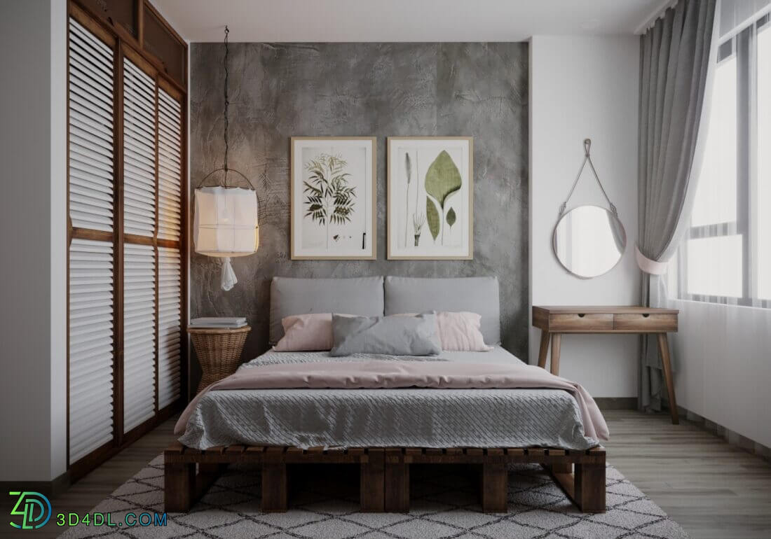 3D Interior Scenes File 3dsmax Model Bedroom 289 By Vu Truc Quynh