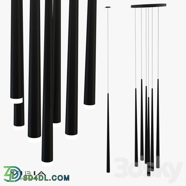 Vibia Slim carbon 0925 Pendant light 3D Models