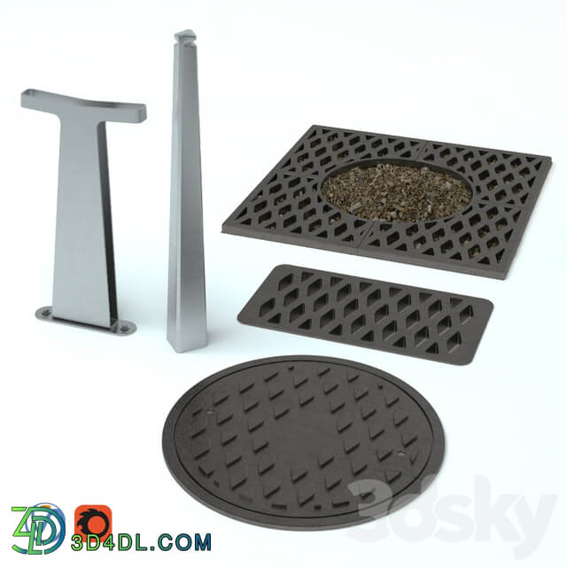 A set of elements of the accomplishment Strela from studio Artemy Lebedev 3 3D Models