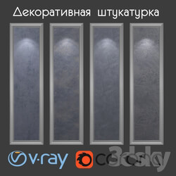 Miscellaneous Decorative plaster of gray blue tones 