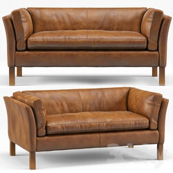 Clara Modern Classic Leather Upholstered Loveseat 
