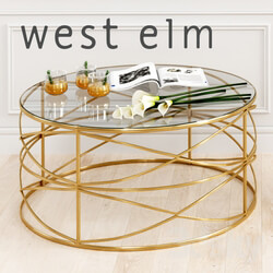 Sculptural Brass Coffee Table 