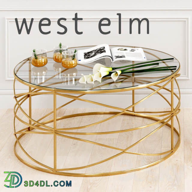 Sculptural Brass Coffee Table