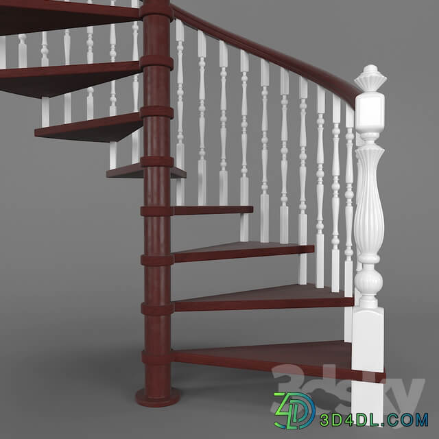 spiral staircase of wood 04