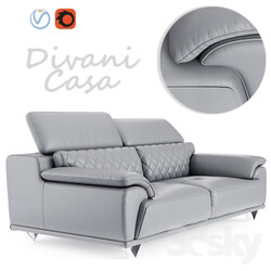 Sofa Divani Casa Wolford Modern Gray 