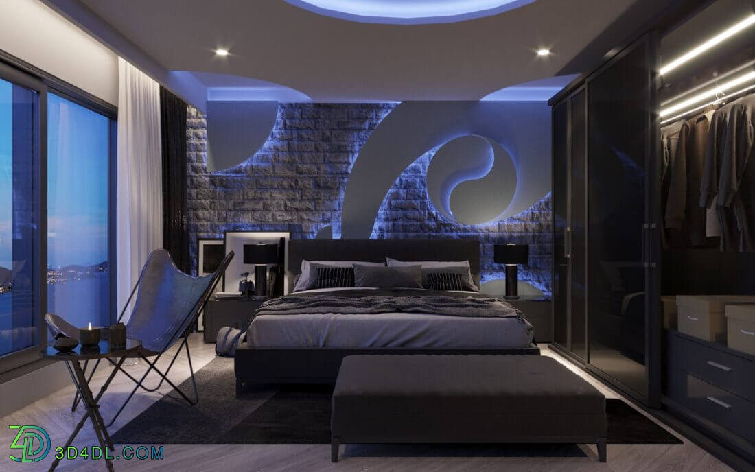 3D Interior Scenes File 3dsmax Model Bedroom 352 By NgocLong