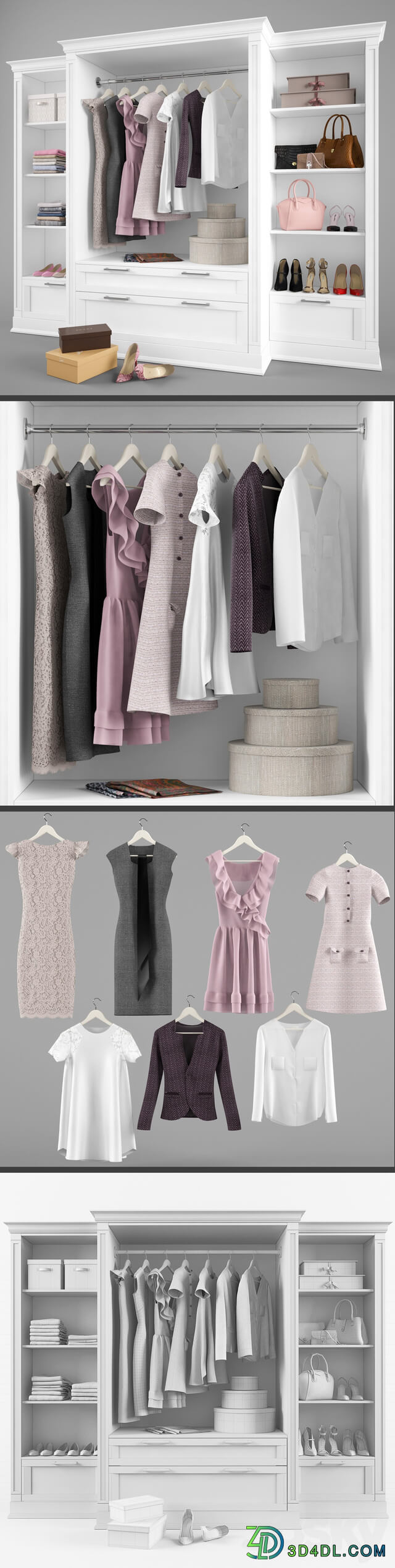 Wardrobe 1 Clothes 3D Models