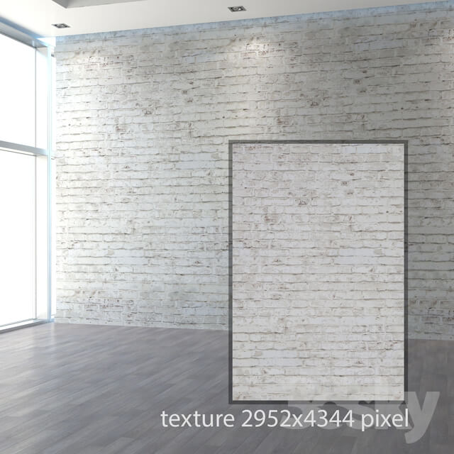 Old brickwork made of white brick