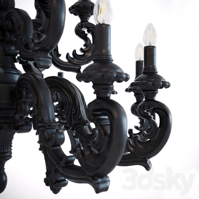 Gothic Chandelier Pendant light 3D Models