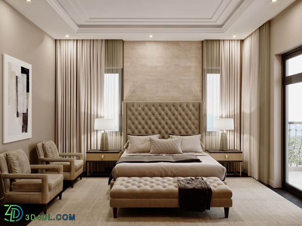 3D Interior Scenes File 3dsmax Model Bedroom 247 By NhatHung