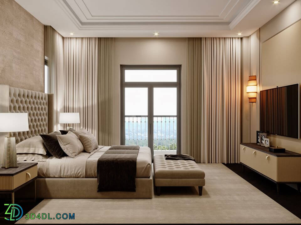 3D Interior Scenes File 3dsmax Model Bedroom 247 By NhatHung