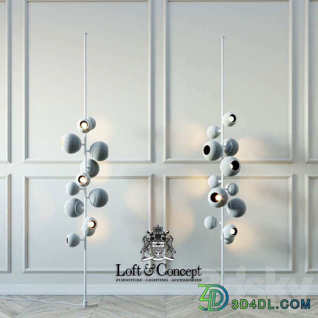 Last night totem floor lamp designed by damien langlois meurinne in 2013 3D Models
